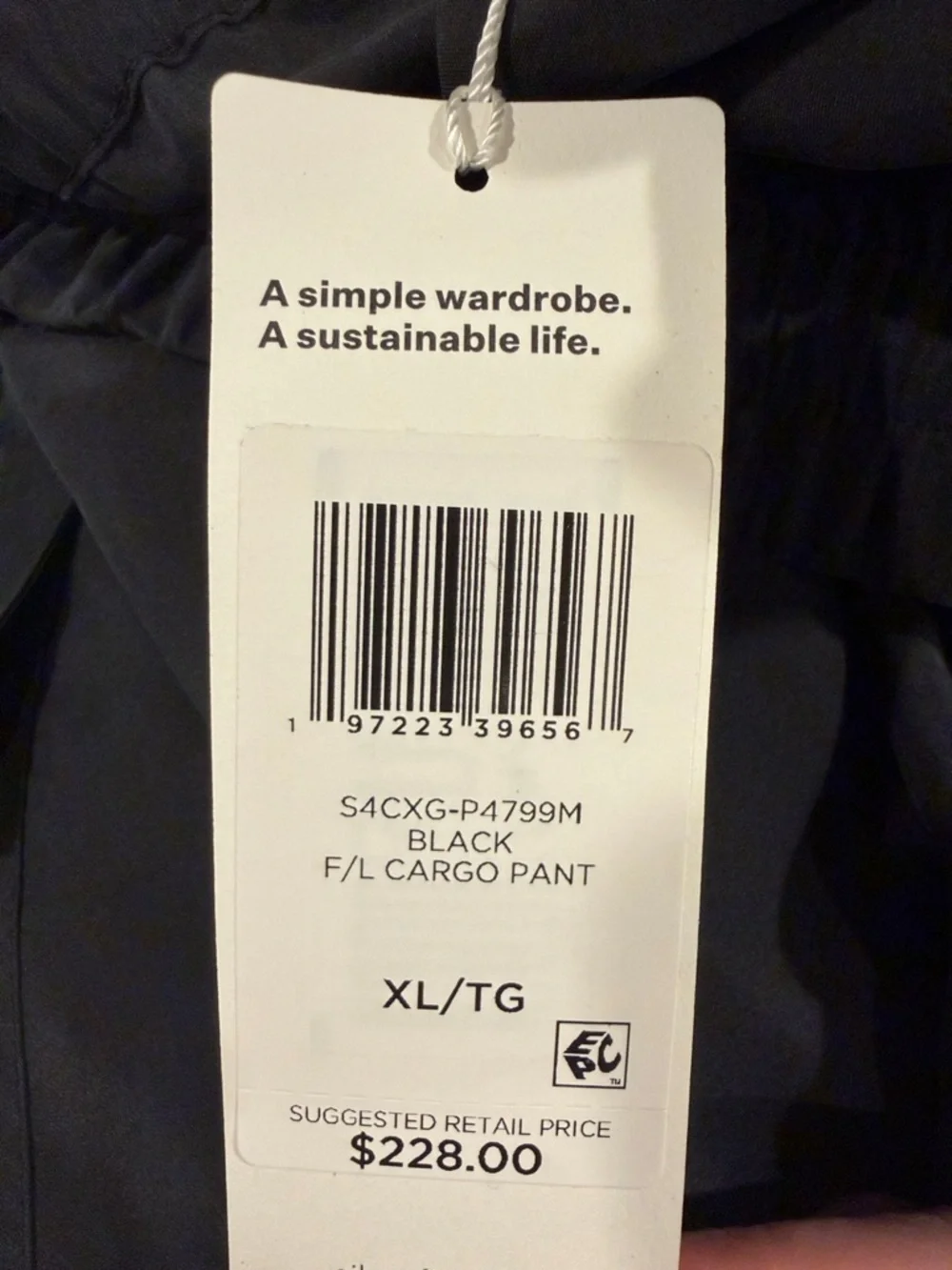 NWT Eileen Fisher Washed Silk Cargo Pants size XL